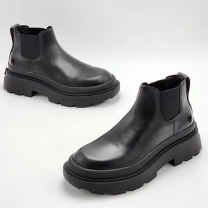 Naked Wolfe RARE Doom Nappa Prince Platform Ankle Boots Black Size 7M 9W BNIB